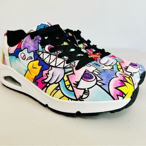 Skechers x VEXX Colorful Cartoon Graphic Sneakers